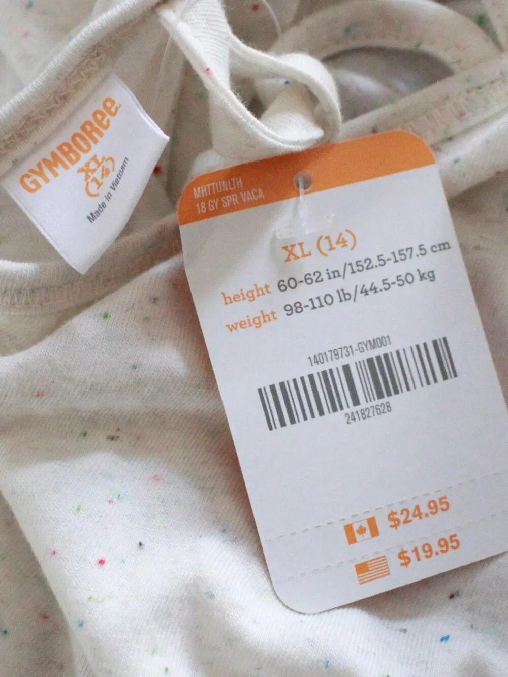 Gymboree Speckled Print Cutout Accent Tee